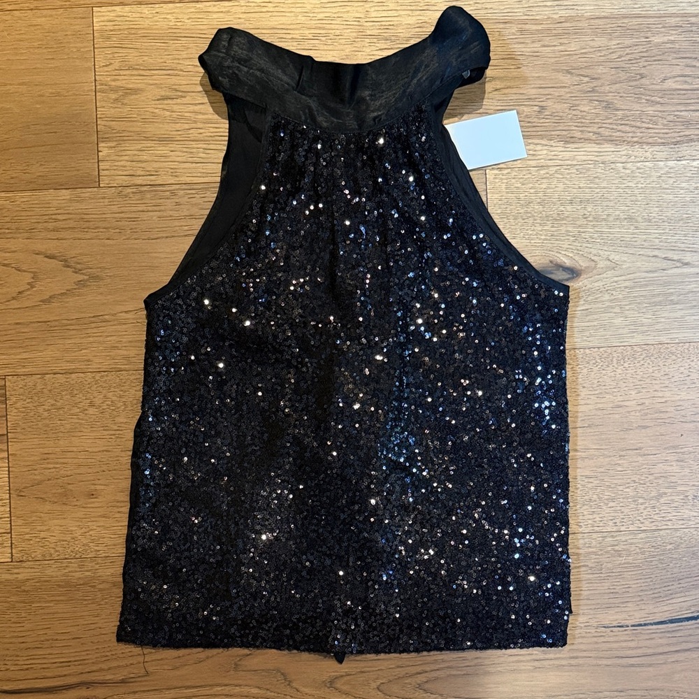 Andree Black Sequin Tank Top